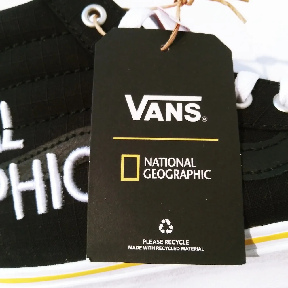 Vans x National Geographic Shoes High Size Sneakers Logo Size 8.5 9 - Picture 11 of 14